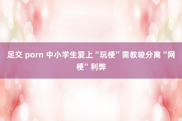 足交 porn 中小学生爱上“玩梗”需教唆分离“网梗”利弊