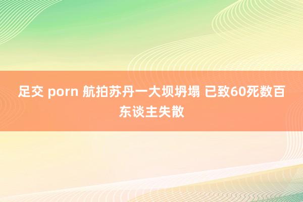 足交 porn 航拍苏丹一大坝坍塌 已致60死数百东谈主失散